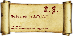 Meissner Zénó névjegykártya